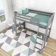 preview thumbnail 18 of 20, Max and Lily Twin-Size High Loft Bed with Desk