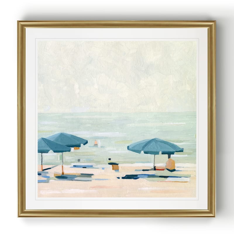 If It's the Beaches II -Black Framed Print - 22 X 22 Gold