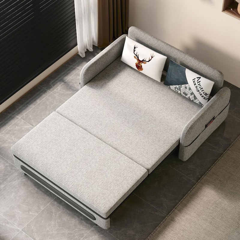 4 in 1 Convertible Sofa Bed with Hidden Storage Modern Sleeper Chair for Small Spaces, Dorms, and Home Offices