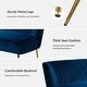preview thumbnail 39 of 114, HULALA HOME Monica Modern Velvet Curved Tufted Back Loveseat with Metal Tapered Legs