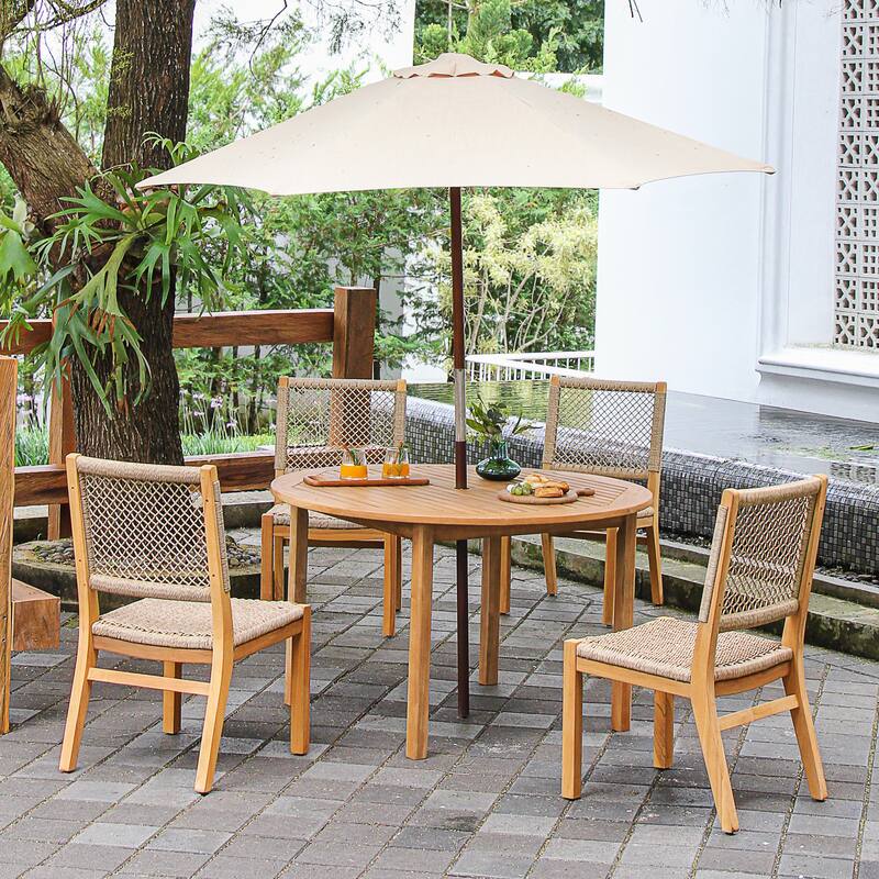 Cambridge Casual Belmont 2-Piece Teak Outdoor Dining Chair