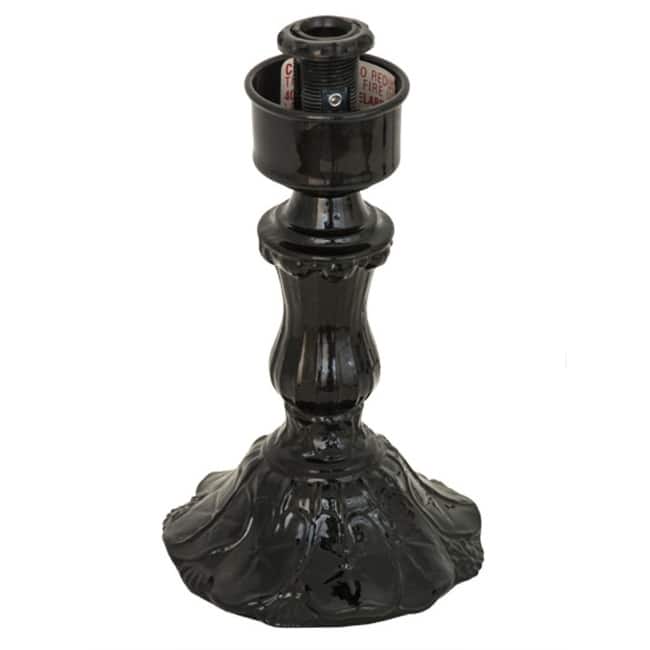 Meyda Tiffany 175283 Mini Lily 7" Tall Lamp Base - Mirror Black