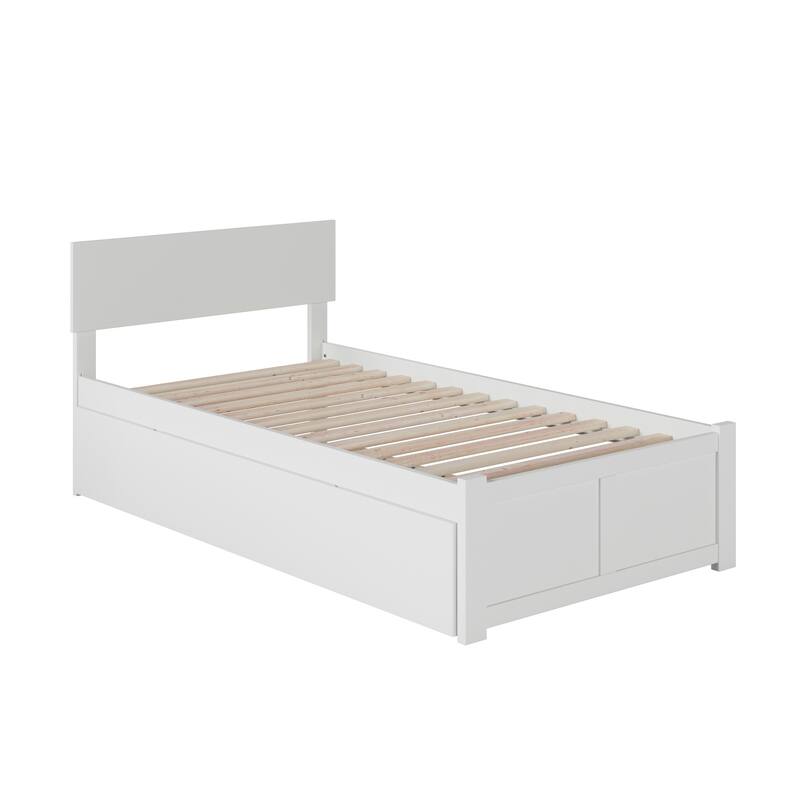 AFI Orlando Platform Bed with Footboard & Twin XL Trundle