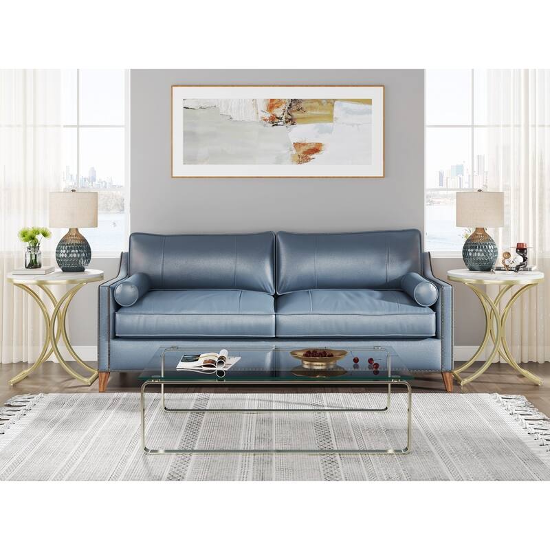 Modern Round End Side Accent Table for Entryway Living Room