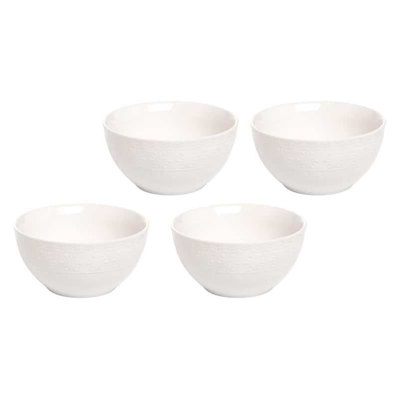Snowflake Border Christmas Bowl Set of 4