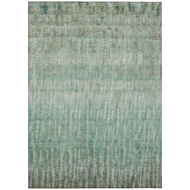 Machine Washable Indoor/ Outdoor Contemporary Ombre Chantille Rug