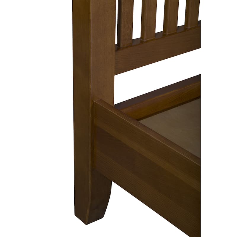 Mission Quarter Sawn Oak Slat Bed - Walnut