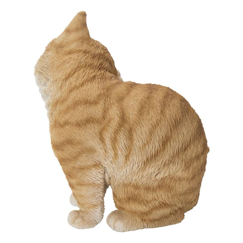 6.5" Winking Cat Scratching Outdoor Garden Statue