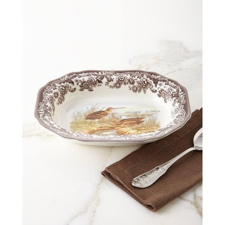 Spode Woodland Open Vegetable Dish - 9.5"