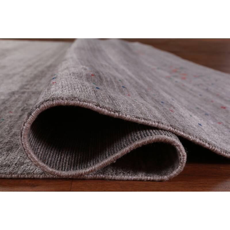 Hand Knotted Oriental 100% Wool Carpet Tribal Tribal Greys & Charcoal Gabbeh Area Rug - 12' 1'' X 9' 2''