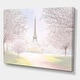 preview thumbnail 2 of 4, Designart "Pretty Paris" Landscape Canvas Art - Pink
