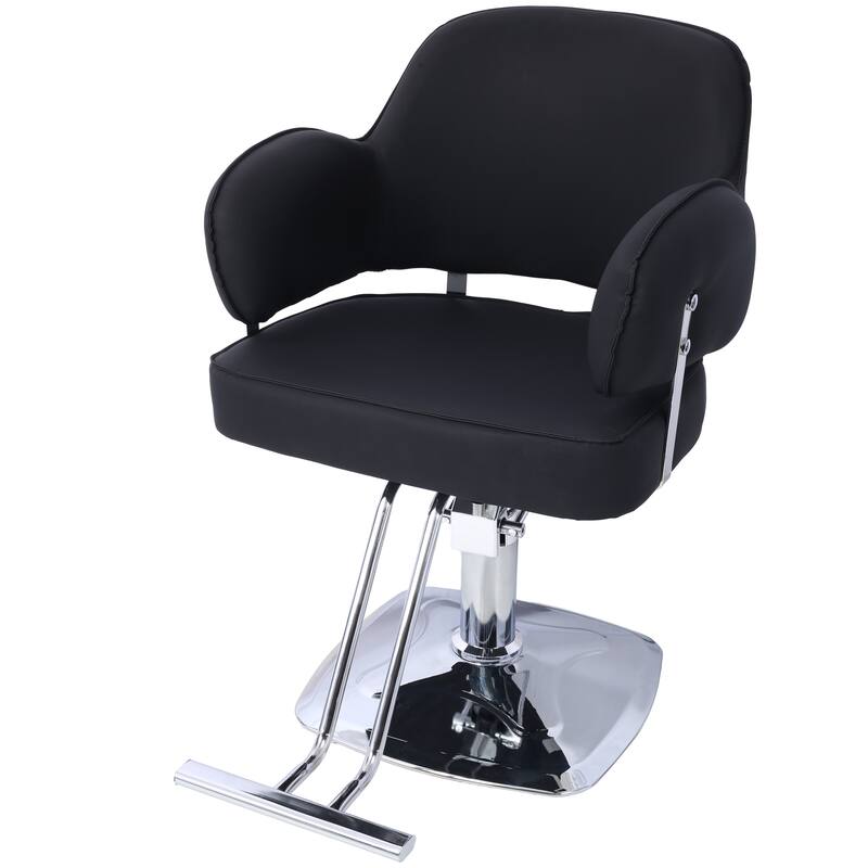 Salon Chair for Hair Wide Seat,Hydraulic Barber Chair,Stainless Steel Footrest,Beauty Spa Cosmetology Shampoo Hairdressing Eq