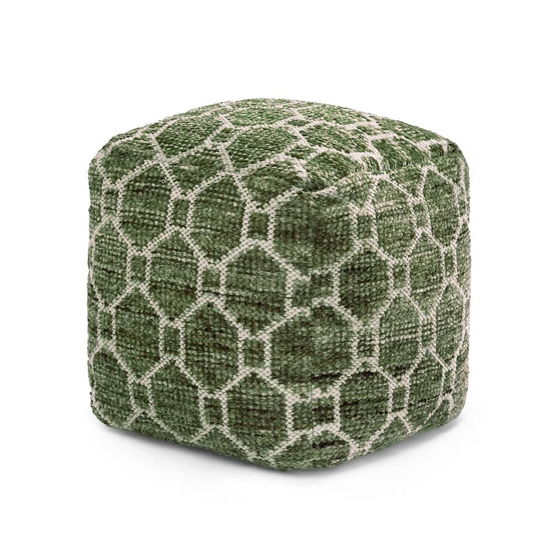 Jani 20-inch Ottoman Pouf - Handcrafted Handmade Ottoman for Seating, Footrest, Home Decor for Living Room, Bedroom