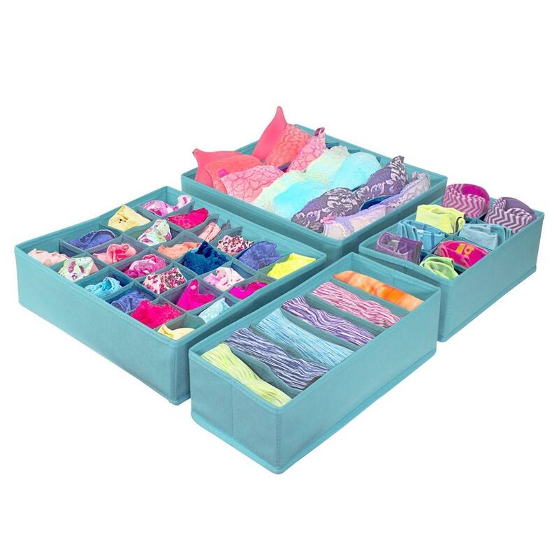 Sorbus Set of 4 Foldable Storage Drawer Dividers