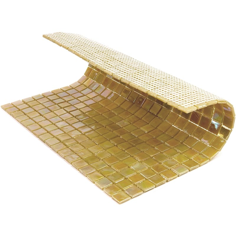 Apollo tile 12" x 12" Skosh Glossy Ecru Beige Glass Tile (18.69 sq ft/case) - 20 Pack