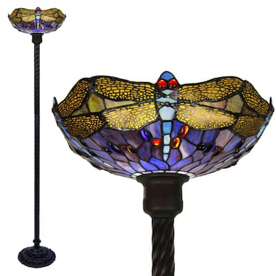 Tiffany-style Dragonfly Torchiere