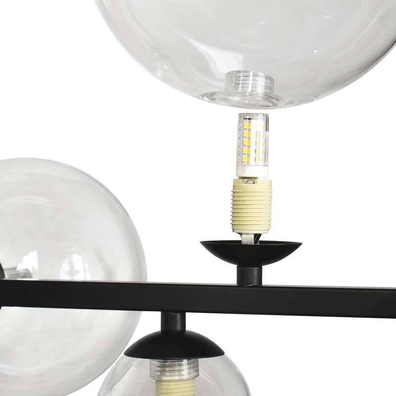 10-Light G9 Nordic Glass Strip Bubble Light Creative Chandelier