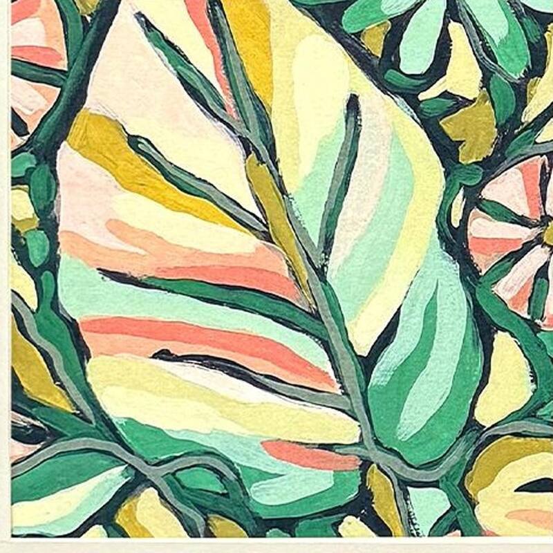 HomeRoots Set Of Two Candy Tropicals II Distressed White Framed Wall Art