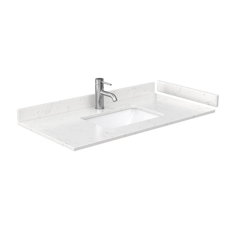 Icon Single Vanity Set, Cultured Marble Top, No Mirror
