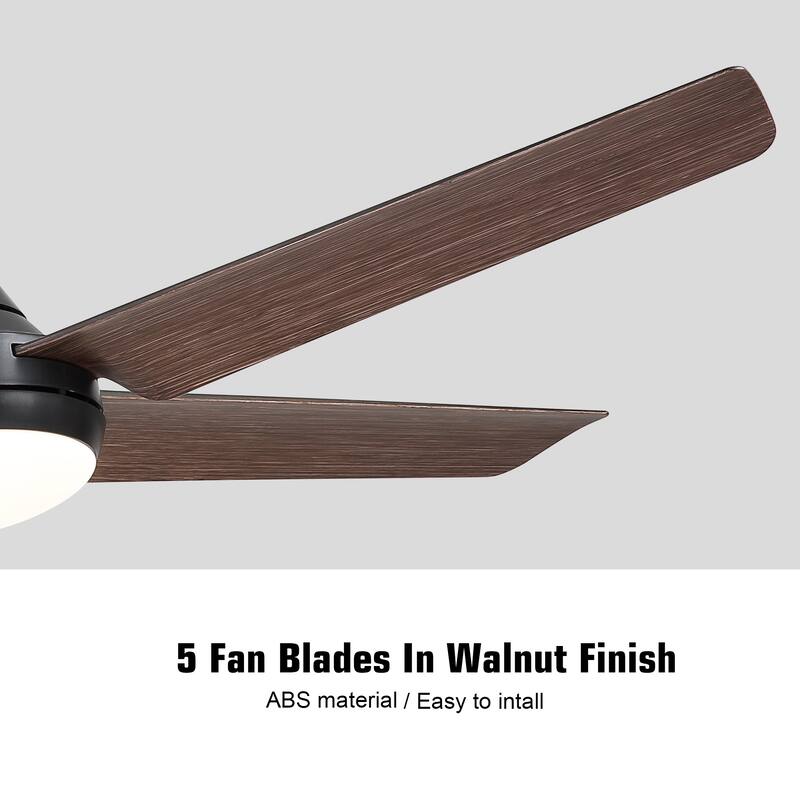 YUHAO Modern Indoor 48 in. Integrated LED Ceiling Fan with Remote Control - 48 INCHES