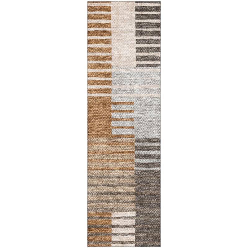 Premium Washable Super Soft Geo Stripe Mayfield Rug