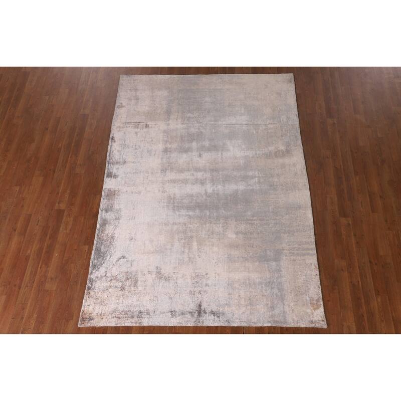 Indian Abstract Modern Area Rug Handmade Wool Carpet - 5'6"x 7'10"