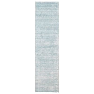 ECARPETGALLERY Hand-knotted Kashkuli Gabbeh Blue Wool Rug - 2'7 x 12'0