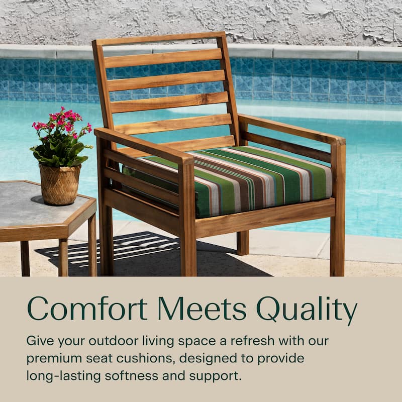 Outdoor Premium Dining Seat Cushion (2-Pack) - 20" wide x 20" deep x 4" thick