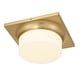 preview thumbnail 4 of 11, 10-in Antique Brass LED Flush Mount