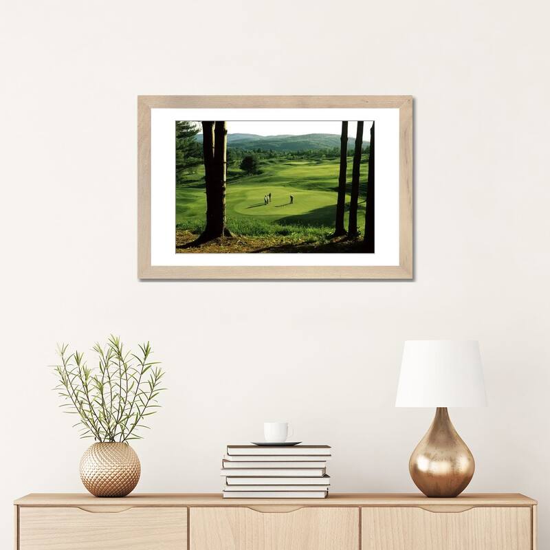 iCanvas "Golfers On A Green, Country Club Of Vermont, Waterbury, Washington County, Vermont, USA" by Panoramic Images