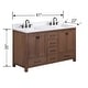 preview thumbnail 5 of 33, Avanity Modero 60 in. Double Sink Bathroom Vanity with Engineered Stone Top - 61"W x 22"D x 35"H
