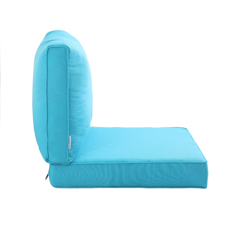 Modern 24" Outdoor Deep Seat Cushions Set, Outdoor Cushions for Chairs - 23" W x 24.5" D