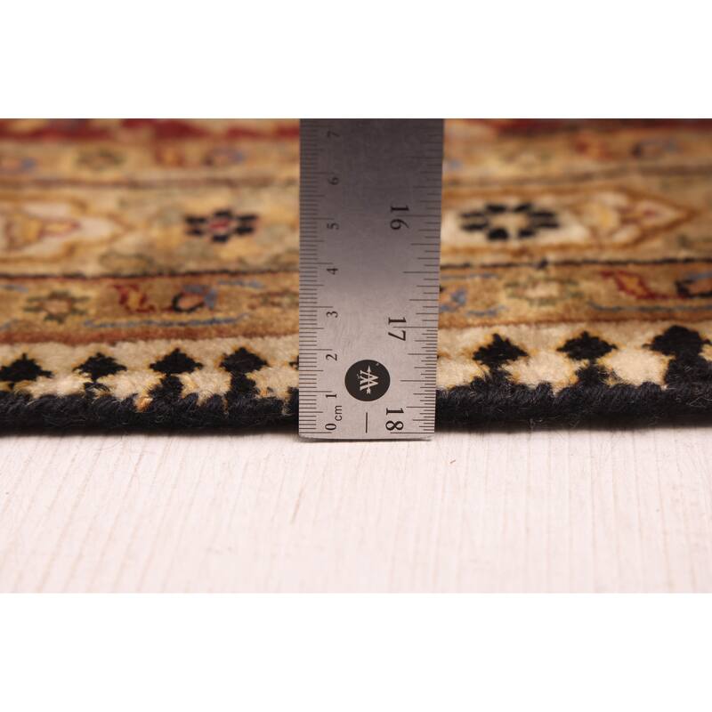 ECARPETGALLERY Hand-knotted Mirzapur Black, Dark Red Wool Rug - 7'8 x 9'9