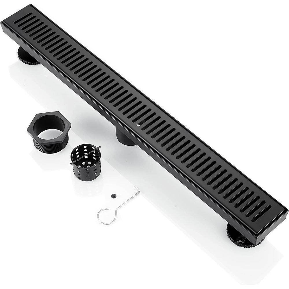 BOANN 304 Stainless Steel Rectangular Linear Shower Floor Drain in Gold