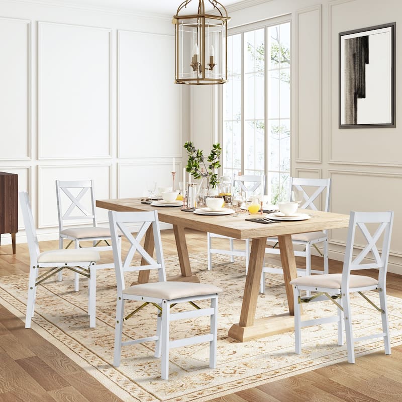 Folding Dining Chairs Set of 2 - Upholstered Wooden Frame - Indoor/Outdoor Space Saver - Pre-Assembled - Set of 2