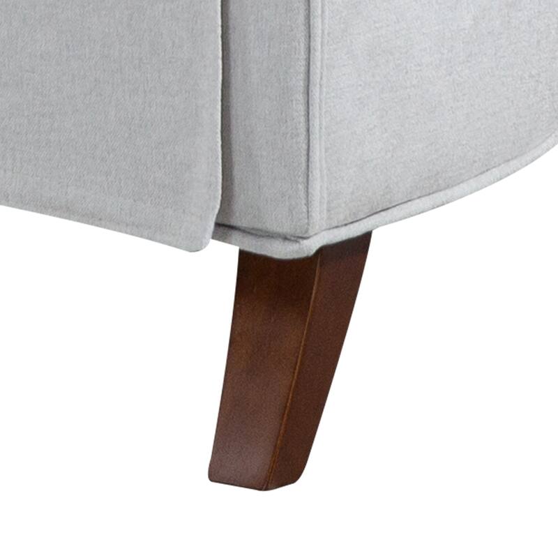 Chenille Club Chair, Modern Lounge Reading Chair with Armrest, Upholstered Single Sofa with Wood Legs for Living Room