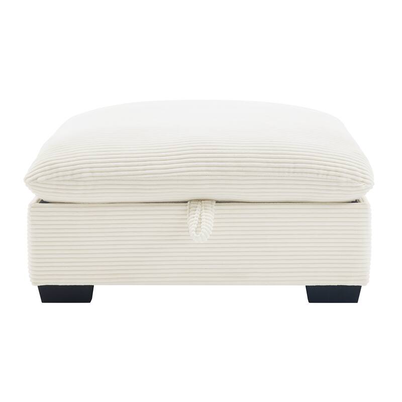 Corduroy Fabric Ottomans Footrest to Combine with 2 Seater Sofa, 3 Seater Sofa and 4 Seater Sofa, for Living Room Apartment