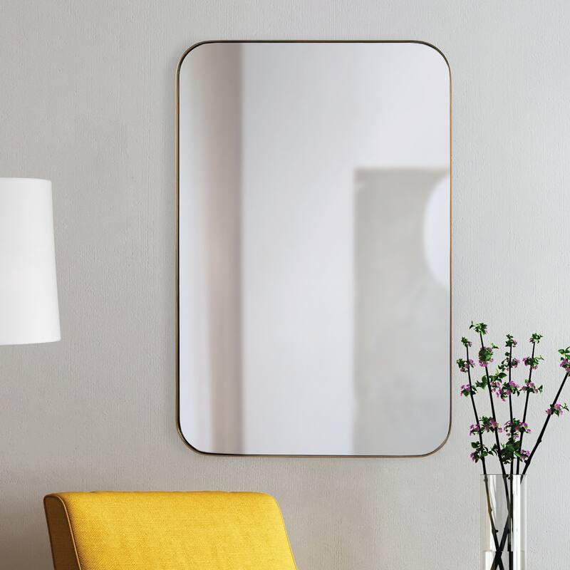 Renwil Edwin Irregular Shaped Bronze Wall Mirror - Clear - Large