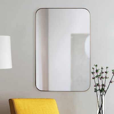 Renwil Edwin Irregular Shaped Bronze Wall Mirror - Clear - Large