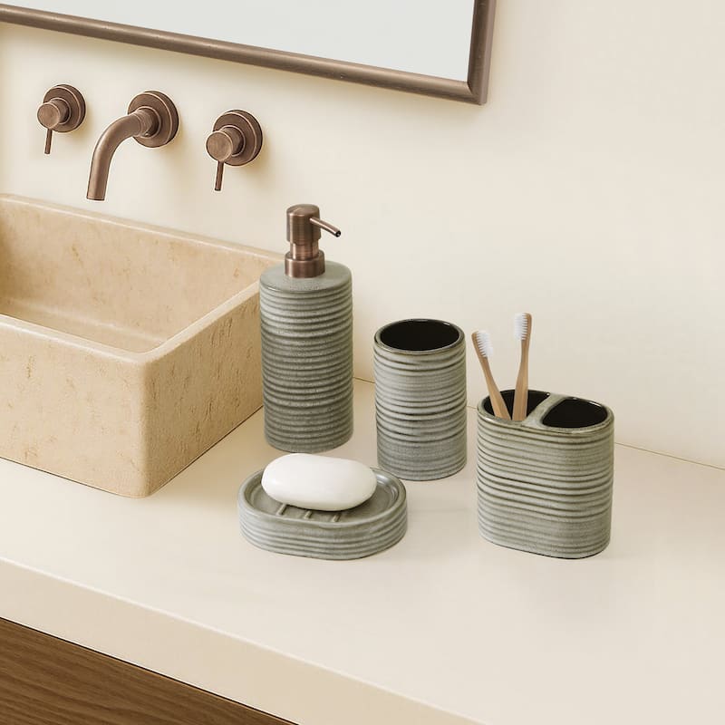 Frye Carson Sage 4 Piece Bath Accessory Set
