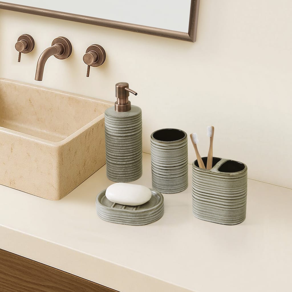 Frye Carson Sage 4 Piece Bath Accessory Set