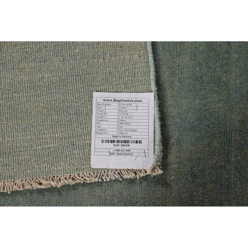 Gabbeh Modern Foyer Rug Handmade Bedroom Wool Carpet - 2'9"x 3'11"