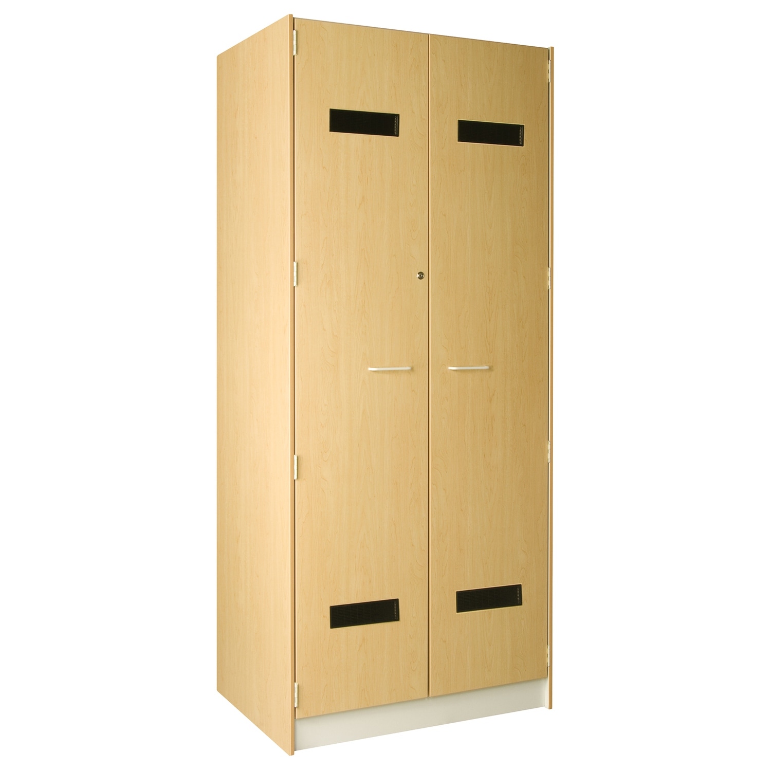 Full Length Hat Storage Cabinet - 35" Wide Accessory Organizer with Shelves & Locking Doors