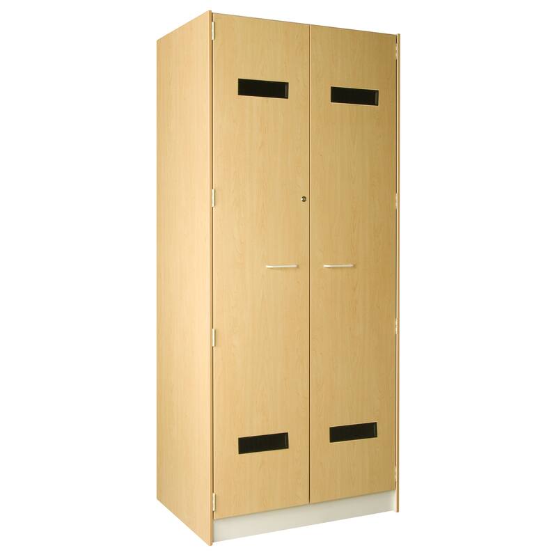 Hat Storage Cabinet with Shelves & Locking Doors - 35" Wide Tall Organizer