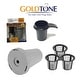 preview thumbnail 1 of 4, GoldTone K-Cup Value Bundle for KEURIG 1.0 Coffee Makers and Machines - (3) Filters (1) Filter Housing (1) Coffee Scoop Grey - Stainless Steel