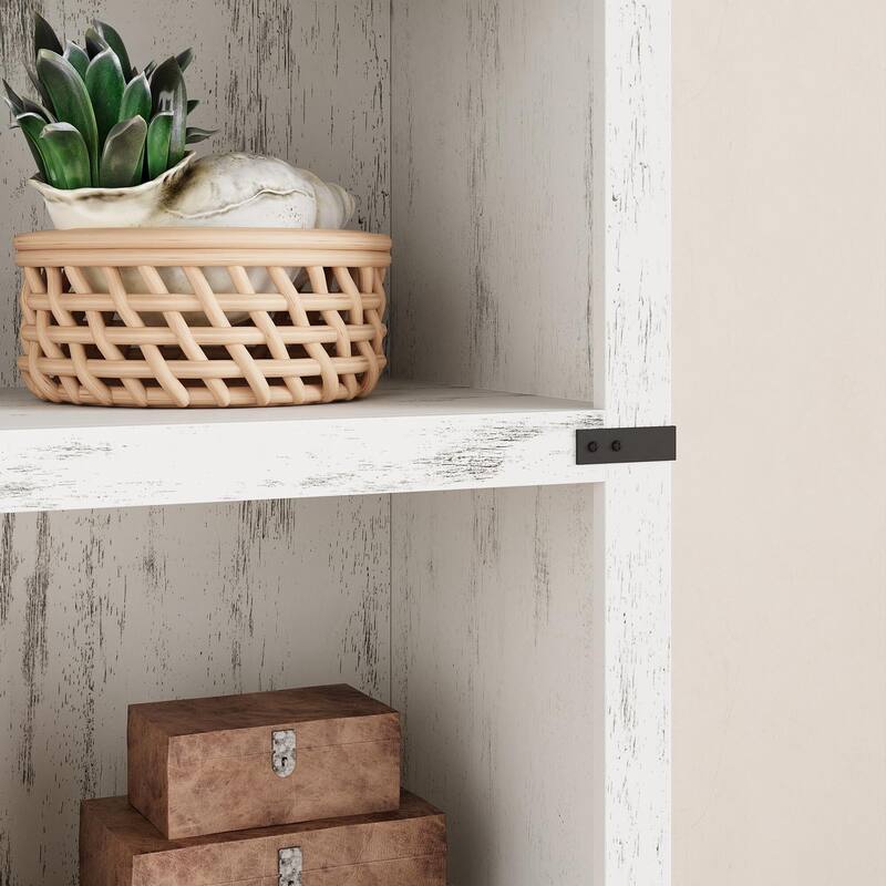 5 Tier Bookcase Modern Farmhouse Book Shelf