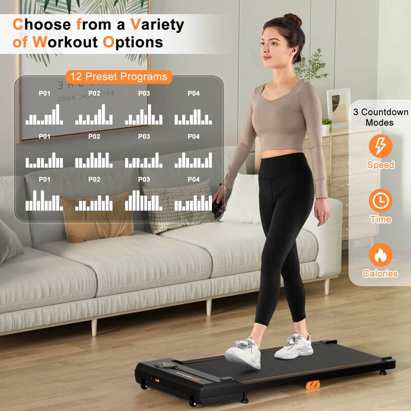 Goplus 2.5HP Under Desk Treadmill with Remote Control LED Display 12 - See Details