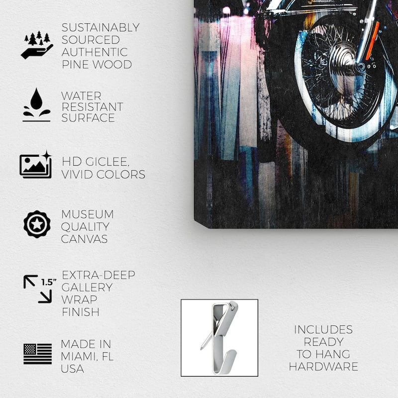 Wynwood Studio Fashion and Glam A True Ride Black and Modern & Contemporary Wall Art Canvas Print