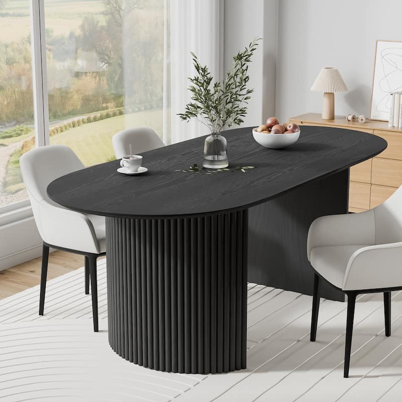 67" Nordic Style Oval Dining Table - for 6 People