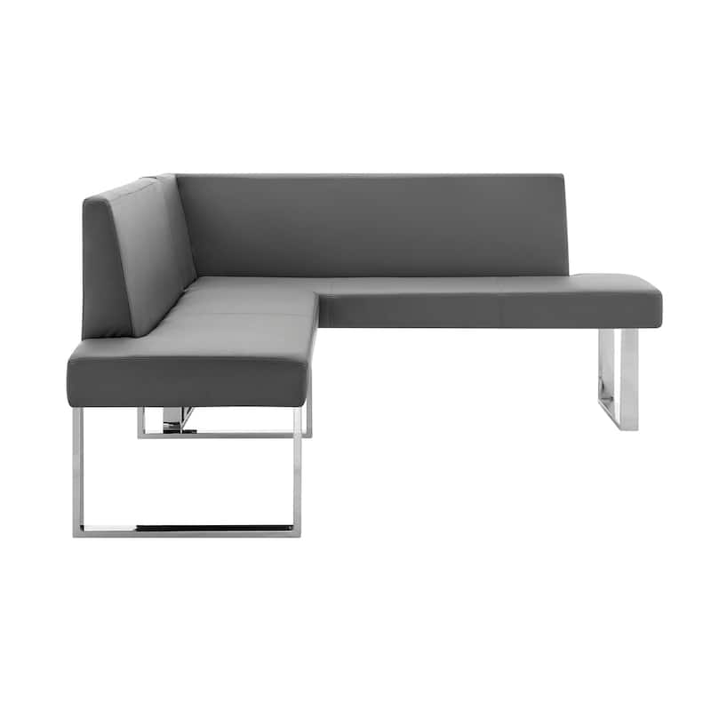 Strick & Bolton Natalia Faux Leather Corner Sofa Dining Bench